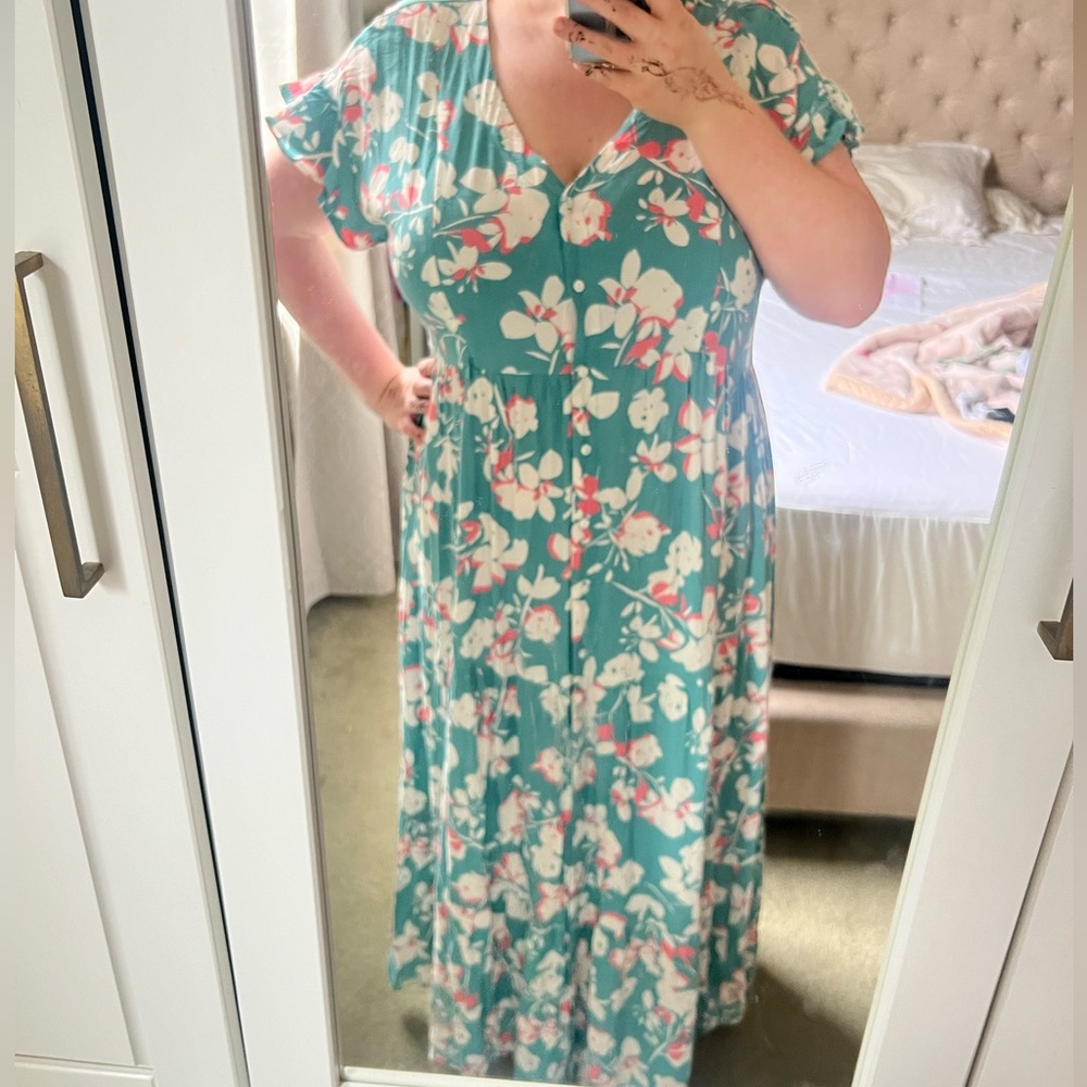 Seraphine Button-through Floral Nursing Dress size 18-20